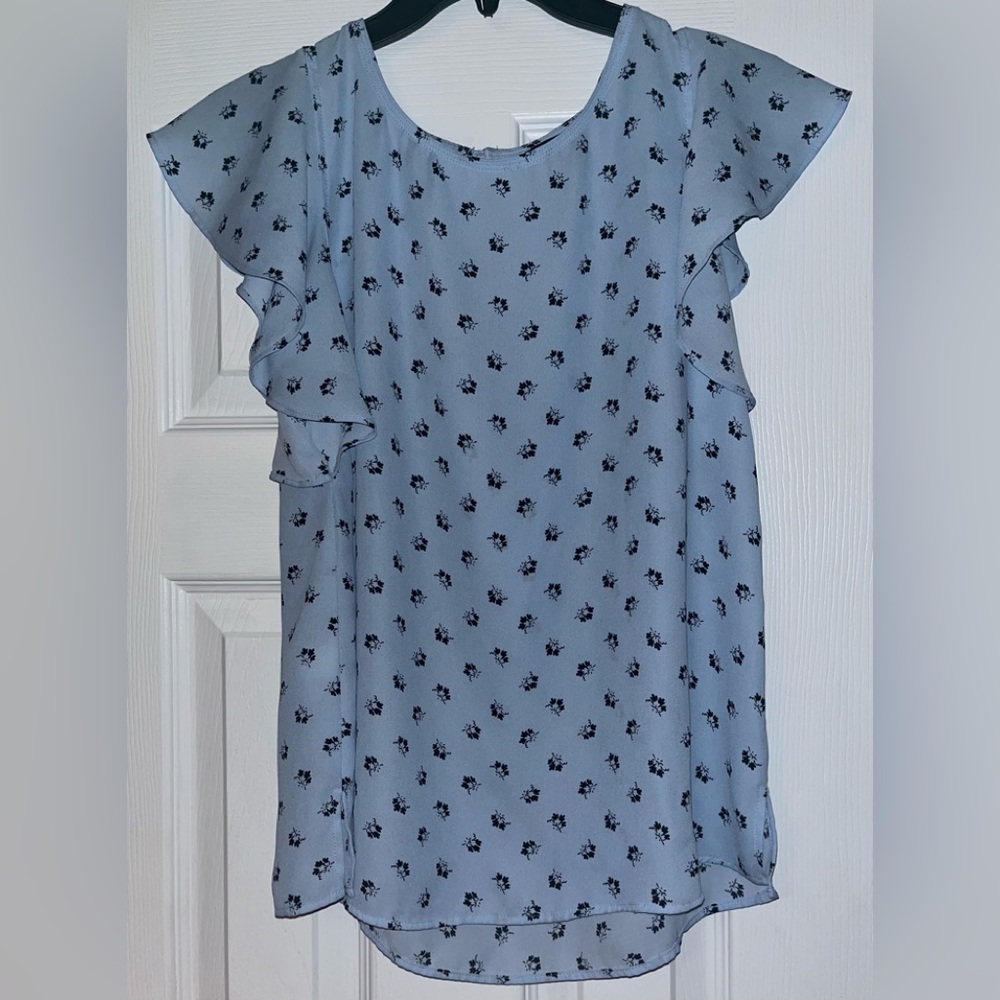 Ann Taylor Factory Blue Top, Size XS